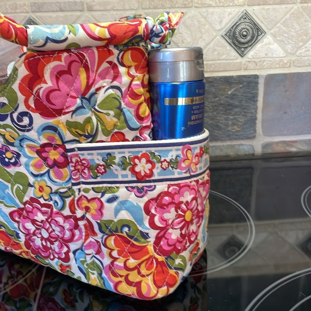 Vera Bradley Hope Garden Satchel retired pattern nice size and bright colors - Picture 3 of 10